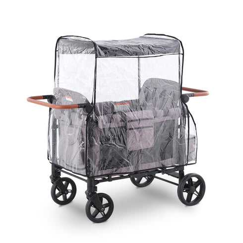 SeedFuture Stroller Wagon Raincover for W4 Original, Lightweight Transparent Waterproof Windproof Protection W4