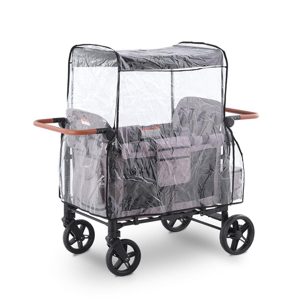 SeedFuture Stroller Wagon Raincover for W4 Original, Lightweight Transparent Waterproof Windproof Protection W4