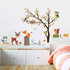 decalmile Woodland Wall Decals, Animals Tree Owl Fox Deer Wall Stickers for Kids Bedroom Baby Nursery Decor