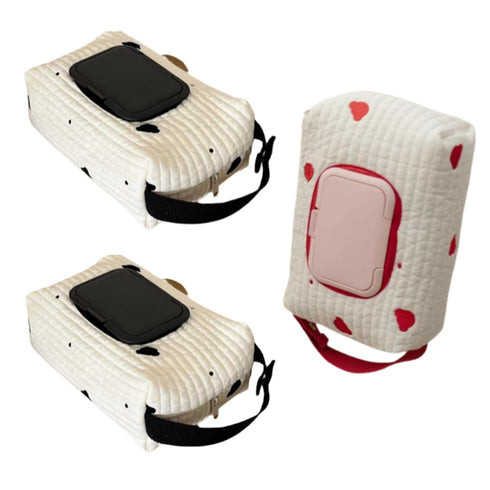 Xhuilong 3-Pack Portable Wet Wipe Case, Hanging Refillable Travel Wipe Holder for Outdoor,