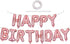 TONIFUL Rose Gold Happy Birthday Balloons Banner, 16 Inch Mylar Foil Letters for Birthday Decorations