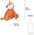 100% 7.1" FLUFFYFUN Organic Cotton Orange Fox Plush Toy, Baby Stuffed Animal for Newborn