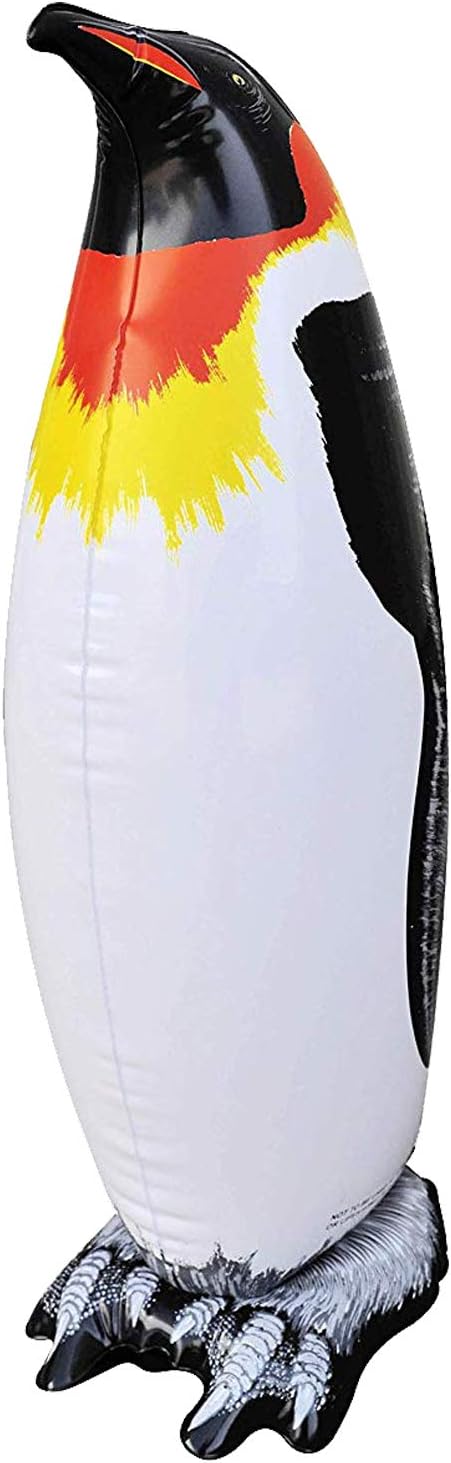Jet Creations Inflatable Aquatic Animal Pack – 4pc: Shark, Dolphin, Goldfish, Starfish, Crab, Penguin, 20+ inch