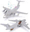 Air Force Diecast Plane Toy, Grey Metal Military Model Airplane with Lights & Sounds, Play Vehicle for Kids