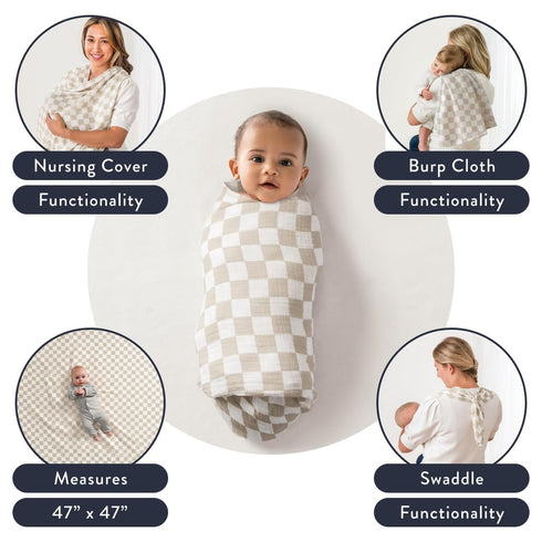 Tummy 47 47 Itzy Ritzy Breastfeeding Boss Multi-Use Cover A Nursing Cover, Swaddle, Car Seat Wrap, Time Mat & Burp