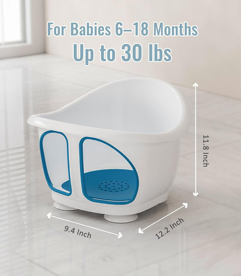 6-12 Baby Bath Seat for Babies Months, Bath Tub for Baby with Non-Slip Suction Cups, Infant Bath Chair for Newborn