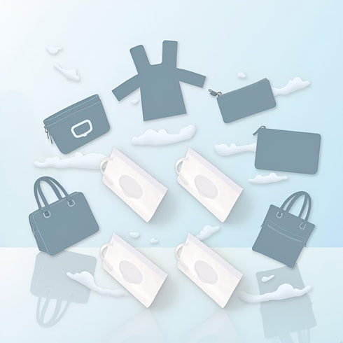 Juroicessry 4 Set Pcs Baby Wipe Case Travel Holder Keeps Wipes Moist of Wet Wipes Holders Cases Portable Travel On The