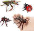Odowalker 8 4" pcs Lifelike Assorted Plastic Insects Bugs Figures Realistic Sandbox Butterfly, Bee, Ladybug