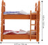 Miniature Dollhouse Bunk Beds Set, 1:12 Scale Dollhouse Furniture with Ladder, Dollhouse Bunk Bed Decor