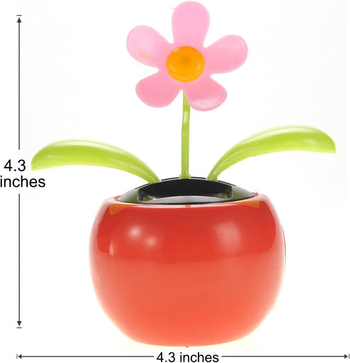 PowerTRC Dancing Flower | Solar Powered Desk, Window, or Car Decoration Gift Toy | Fun Swinging Flower, No Batteries