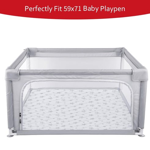 71''x59'' Moonsea Premium Foam Baby Play Mat, Playpen Mat, One-Piece Crawling Mat for Babies, Infant and Toddler, Baby