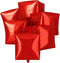 Red Cube Foil Balloons,22Inch 4D Square Foil Balloons 6Pcs Building Block Balloons