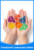 78 Pcs Translucent Lowercase Letters - Plastic Alphabet Letters - Light Table Play and Early Learning Manipulatives