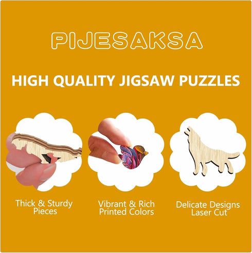 Wooden Puzzles for Adults - Hummingbird Unique Shaped Wooden Jigsaw Puzzle, Perfect for Birthday Gift