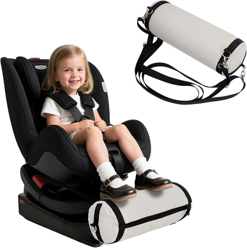 Blublu Park Inflatable Car Seat Foot Rest for Kids, Portable Car Foot Rest with