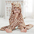 Gneliwm Baby Hooded Blanket Newborn Infant Soft Warm Swaddle Wrap Animal Face Coral Fleece Shower Bath Towel