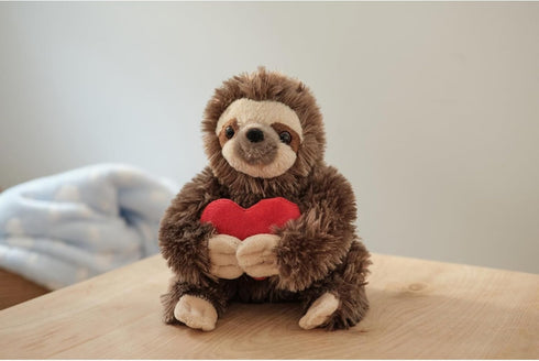 6.5 Inch Bearington Lil Simon Love Sloth Stuffed Animal - Cute Plush Toy for Girls & Kids - Unique Sloth Plush