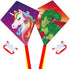HONBO DIY Kite for Kids, Beginners Kite for Children 3 Years and Up, with 2x300cm Long Tails and 60m String