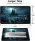 MTG Playmat Size 24x14in Free Storage Bags Non-Slip Backing and, Ideal for Card Game Enthusiasts TCG Playmat Mouse Pad,Shadow Dragon (A Spooky Place-No Deck)