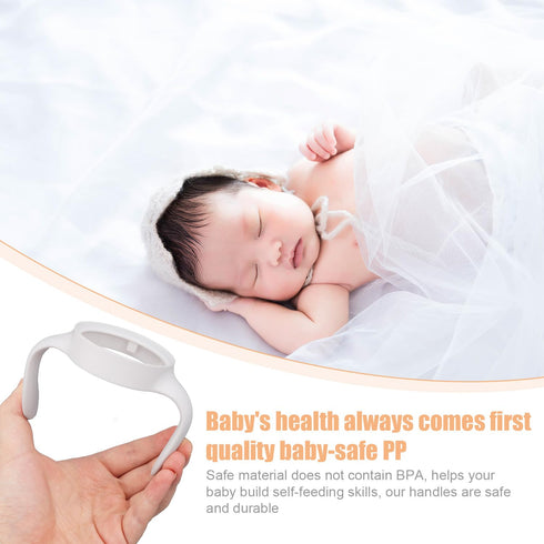 BOXOB 4pcs Baby Bottle Handles for Mam, Ergonomic Bottle Holders Easy Grip Non Slip Ideal for Supporting Babies