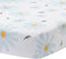 Lambs & Ivy Sweet Daisy 100% Cotton White/Blue Floral Baby Fitted Crib