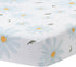 Lambs & Ivy Sweet Daisy 100% Cotton White/Blue Floral Baby Fitted Crib