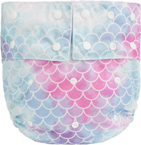 Sigzagor Teen Adult Cloth Diaper Nappy Reusable Washable for Disability Incontinence (Scales)