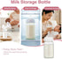 Momlacto 4 Pack, 6oz/180ml, S1 S2 9 Glass Breast Milk Collection and Storage Bottles, Wide Neck, Compatible