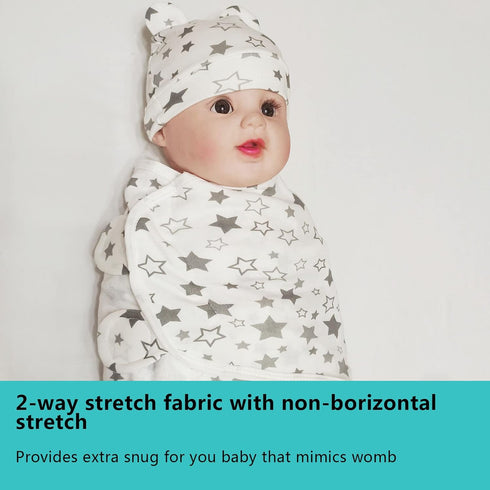 ATONGQI 3-Pack 0-3 Organic Baby Swaddle Sleep Sacks - Newborn Swaddle Sack - Ergonomic Baby Swaddles Months (Grey)