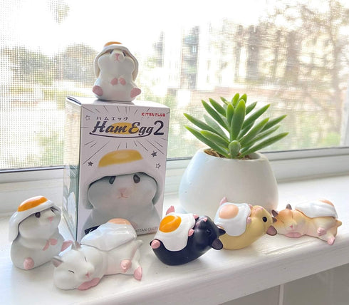 1 6 Kitan Club Hamster 'N Egg Plastic Toy - Blind Box Includes of Collectable Figurines - Fun, Versatile Decoration
