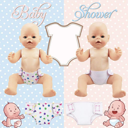 DC-BEAUTIFUL 4 Pack Baby Diapers Doll Underwear for 14-18 Inch Baby Dolls, Suitable for Infant Dolls