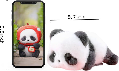 52TOYS Panda Roll Lying Down Stuffed Animal Plush Toy - Shoulder Panda with Soft and Adorable Design, Perfect