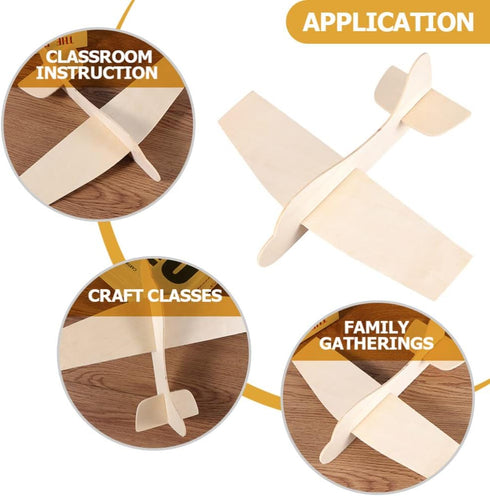 20Pcs Toddmomy Wooden Model Airplane Wood Planes DIY Balsa Wood Airplane Kits Wooden Toy Plane Handicraft for Birthday