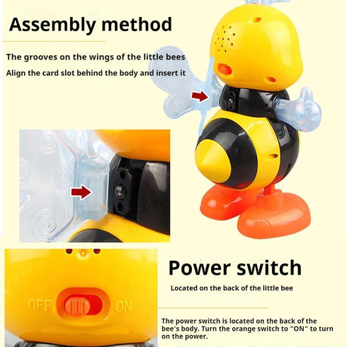 Dosurgorn Dancing Bee Toy with Music & LED Lights Juguete de Abeja Bailarina con Sonidos y Luces para Nios, Preschool