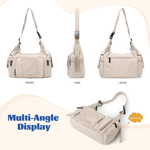 14L Spacious Puffer Diaper Tote Bag - Ideal for Travel & Hospital Use
