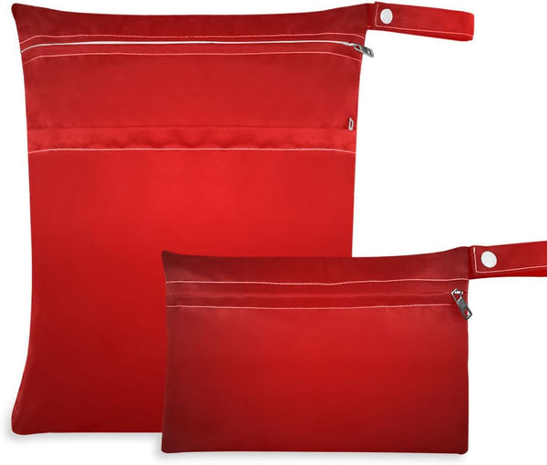 GOODOLD Red Texture Wet Dry Bag for Baby Cloth Diaper Waterproof Reusable Travel