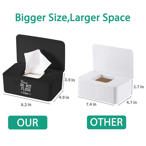 (8.2L 4.9W 3.9H inches) Moorfowl Baby Wipes Dispenser for Bathroom,Please DO NOT Flush Wipes Container Holder, Upgarde