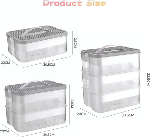 1 Toys Organizer Storage Case for Lego Box Kids Toy Stackable Building Blocks with Lids Bins Adjustable Lego Storage