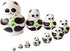 Cute Animal Panda with Bamboo Handmade Wooden Russian Nesting Dolls Matryoshka Dolls