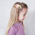 Cherrboll Flower Hair Clips Set, 3pcs Floral Hair Bow Accessories for Baby Girl, Toddler, Teen Gifts.