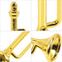 Zerodeko 10PCS Dollhouse Musical Trumpet Instruments, Tiny Plastic Musical Set for Dollhouse Decor