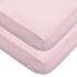 TL Care 2 Pack Fitted Crib Sheets 28" x 52", Soft Breathable Neutral 100%