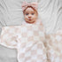 2-Pack 70% 30% (47" 47"), LifeTree Muslin Swaddle Blankets for Baby Girl, Viscose from Bamboo and Cotton Large Swaddle
