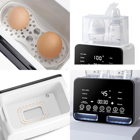 48H 10-in-1 Preset, Baby Bottle Warmer All Bottles Water Bath Warming Constant Thermostat Mode, Milk Warmer Steamer