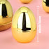 12 Pack 6 Inch LEASEN Jumbo Gold Easter Eggs, Large Metallic Giant Empty Plastic Eggs Fillable for Easter Themed Party