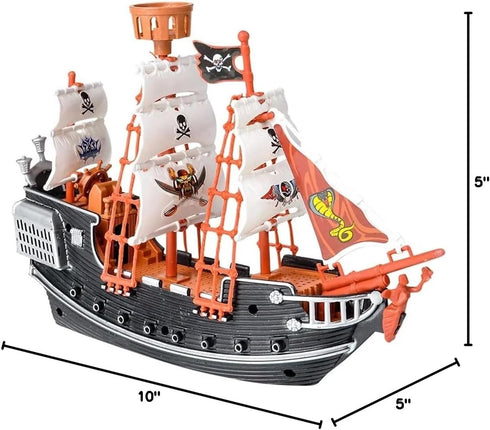 10 Inch Rhode Island Novelty Pirate Boat, One Per Order
