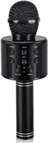 Kids Karaoke Microphone for Ages 3-12, Birthday Gifts for 5-12 Year Old Girls & Boys, Fun Toys for Teens - Black