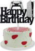 Game Controllers Happy Birthday Cake Topper - Glitter Gaming Cake Decoration for Boys Video Game Party