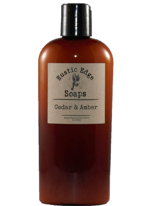 Rustic Edge Soaps All Natural Cedar & Amber Goat Milk Lotion