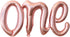 KatchOn Rose Gold One Balloons for 1st Birthday, 20 Inch Foil Balloon Letters, Baby Girls 1st Birthday Decoration
